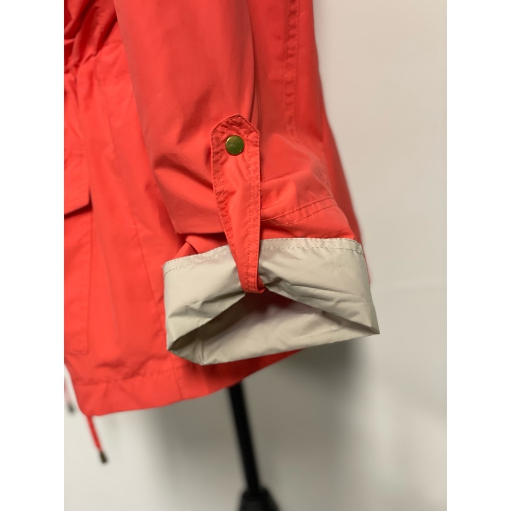 JM Collection Lightweight Raincoat Jacket Coral Size L - Picture 14 of 16